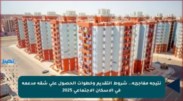 نتيجة مفاجئة.. شروط التقديم وخطوات الحصول على شقة مدعمة في الإسكان الاجتماعي 2025